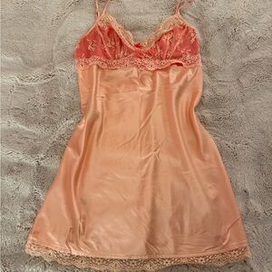 Blush Lace Satin Chemise